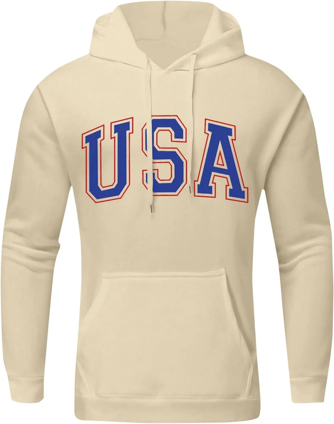 Mens Hoodies Pullover Letter Graphic Print Stylish Sweatshirt Fall Long Sleeve Hoodies Winter Pullover With Pockets
