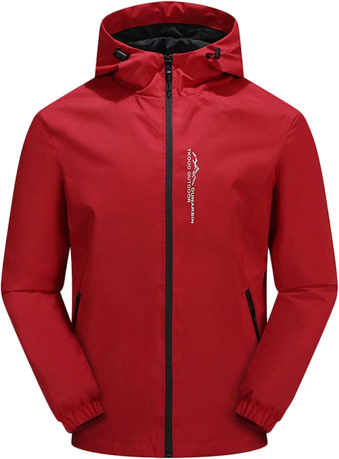 Mens Jackets Leather Mens Hooded Jacket Full Zip Lightweight Windbreaker Jacket For Men Fall Outdoor Casual Sports Jacket Hiking Jacket Motorcycle Men