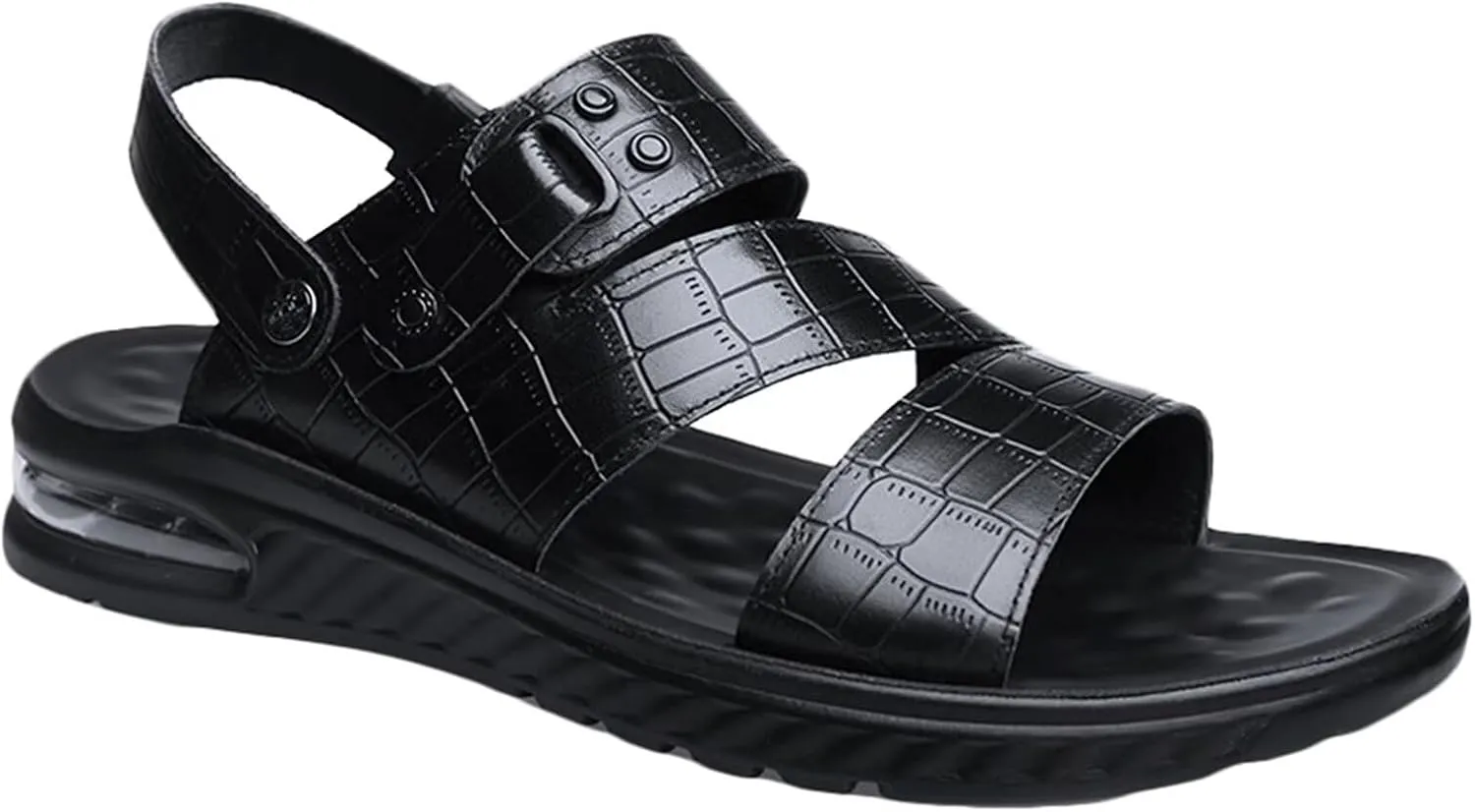 Mens Leather Sandals Outdoor Hiking Sandals Sport Beach Fisherman Sandals Shoes Water Sandals Mens Slippers Outdoor Slipper