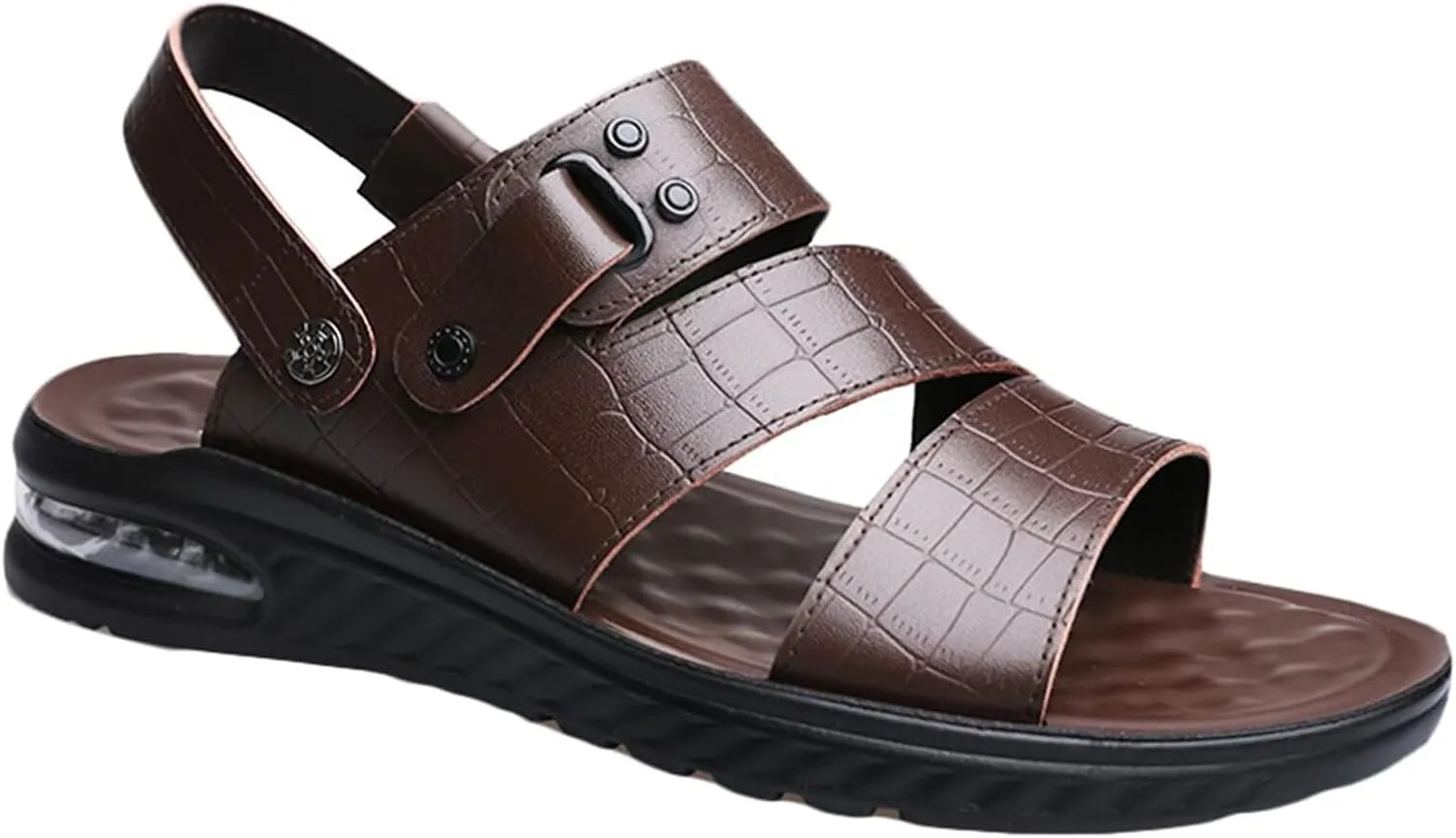Mens Leather Sandals Outdoor Hiking Sandals Sport Beach Fisherman Sandals Shoes Water Sandals Mens Slippers Outdoor Slipper