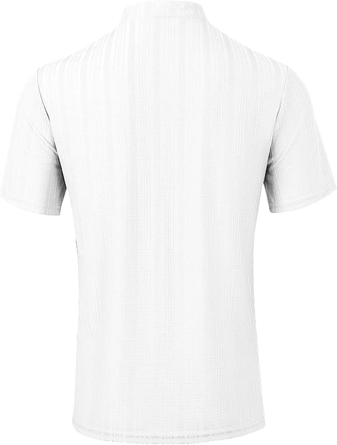 Mens Linen Shirts Short Sleeve Casual Cotton T-Shirts Summer Button Henley Shirt Lightweight Loose Beach Tee Tops