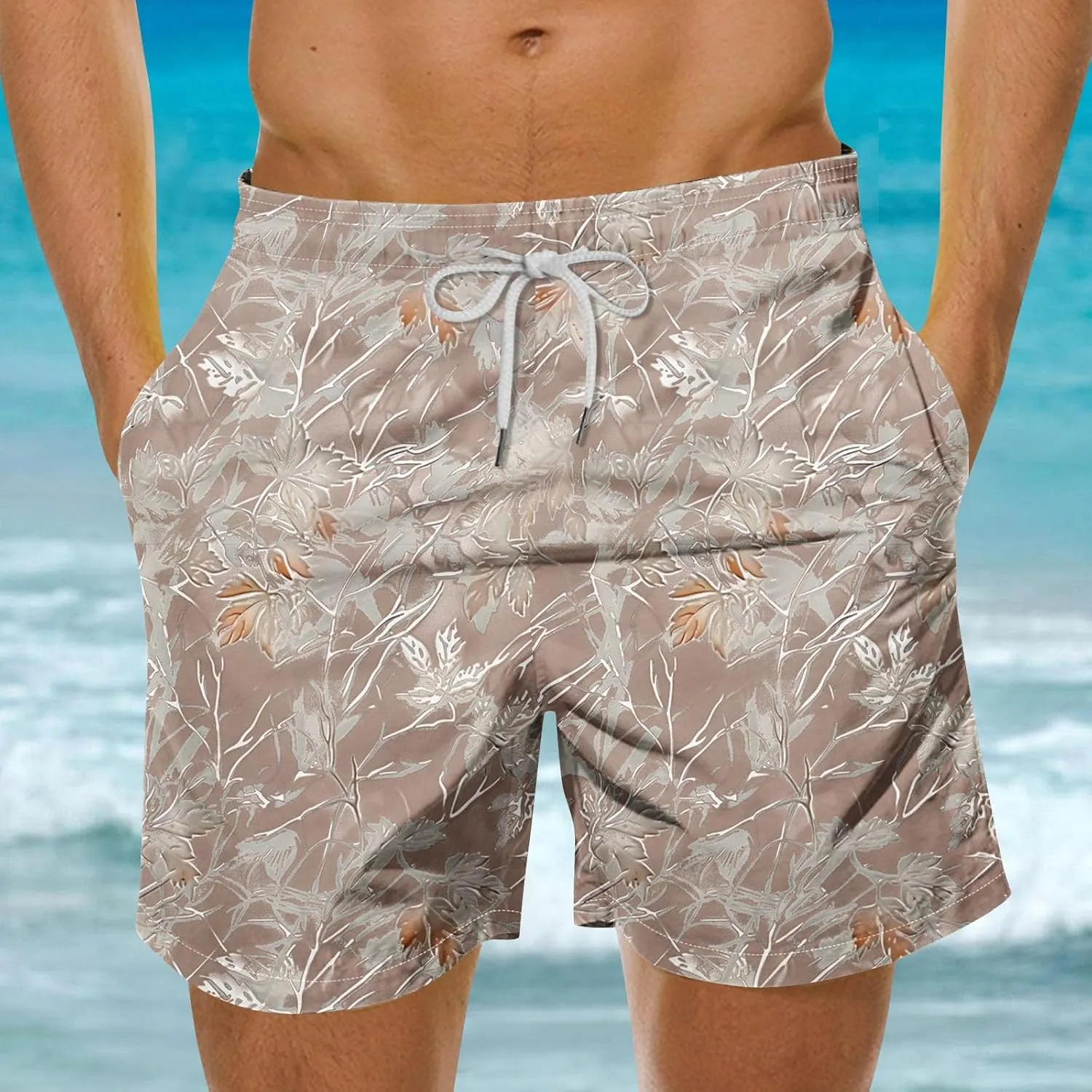 Men's Linen Shorts Shorts Drawstring Waist Athletic Shorts Summer Quick Dry Beach Gym Workout Running Casual Shorts