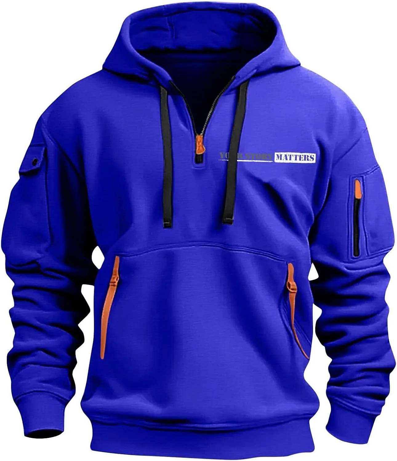 Mens Oversized Long Sleeve Zip Up Hoodies Casual Winter Crew Neck Trendy Y2K Graphic Sweatshirt Work Pullover