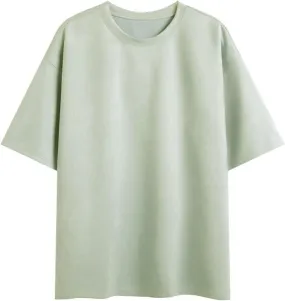 Men's Oversized T-Shirts Heavy Weight Crewneck Short Sleeve Tee Tops Summer Casual Acid Washed Cotton Shirts