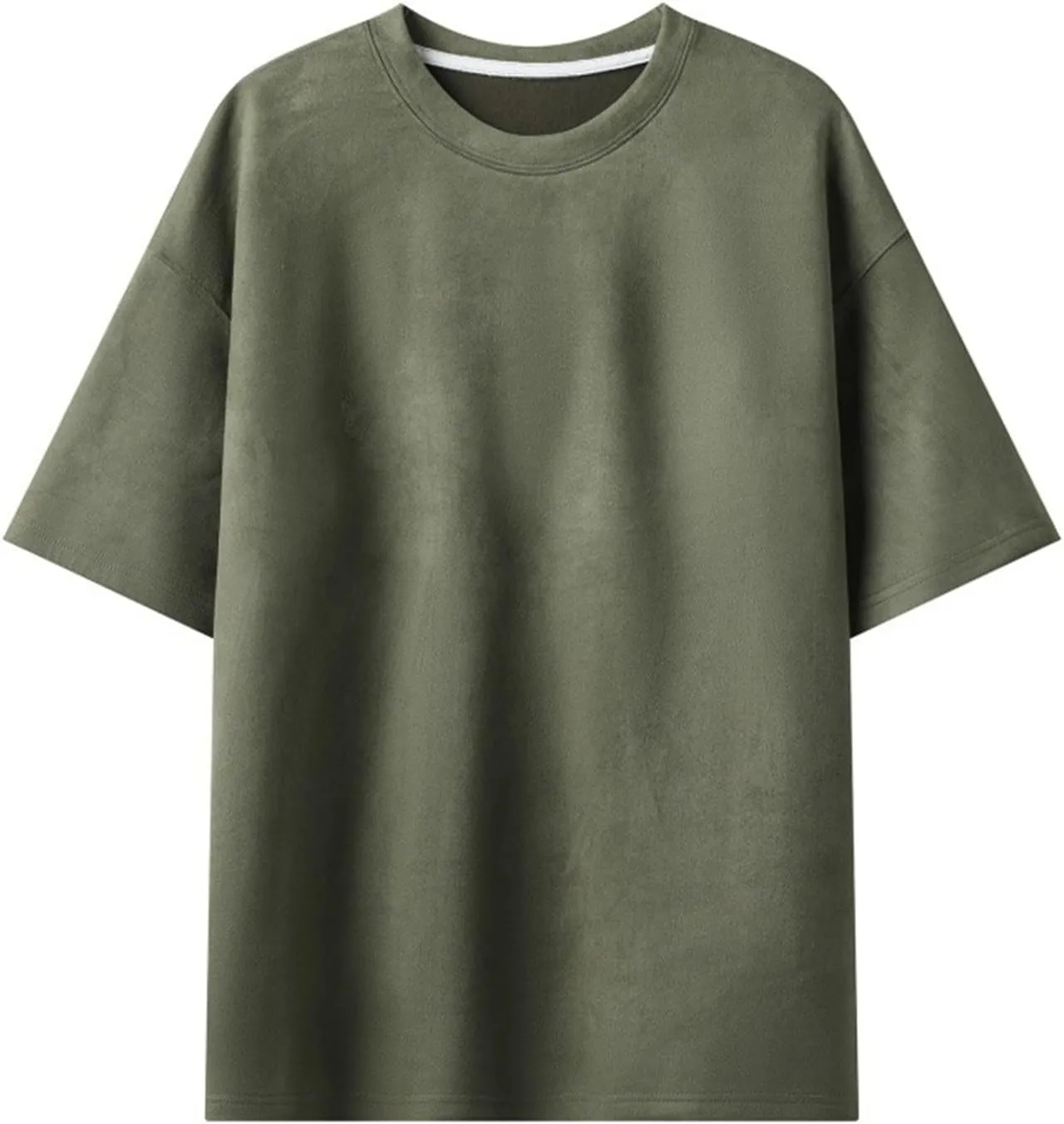 Men's Oversized T-Shirts Heavy Weight Crewneck Short Sleeve Tee Tops Summer Casual Acid Washed Cotton Shirts