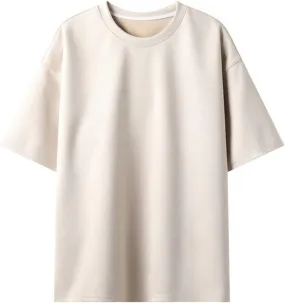 Men's Oversized T-Shirts Heavy Weight Crewneck Short Sleeve Tee Tops Summer Casual Acid Washed Cotton Shirts