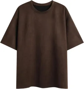Men's Oversized T-Shirts Heavy Weight Crewneck Short Sleeve Tee Tops Summer Casual Acid Washed Cotton Shirts