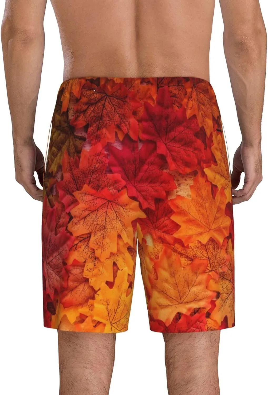 mens pajama pants - Autumn Leaf Comfy Sleep Shorts Mens Pajama shorts, mens lounge shorts pj pants