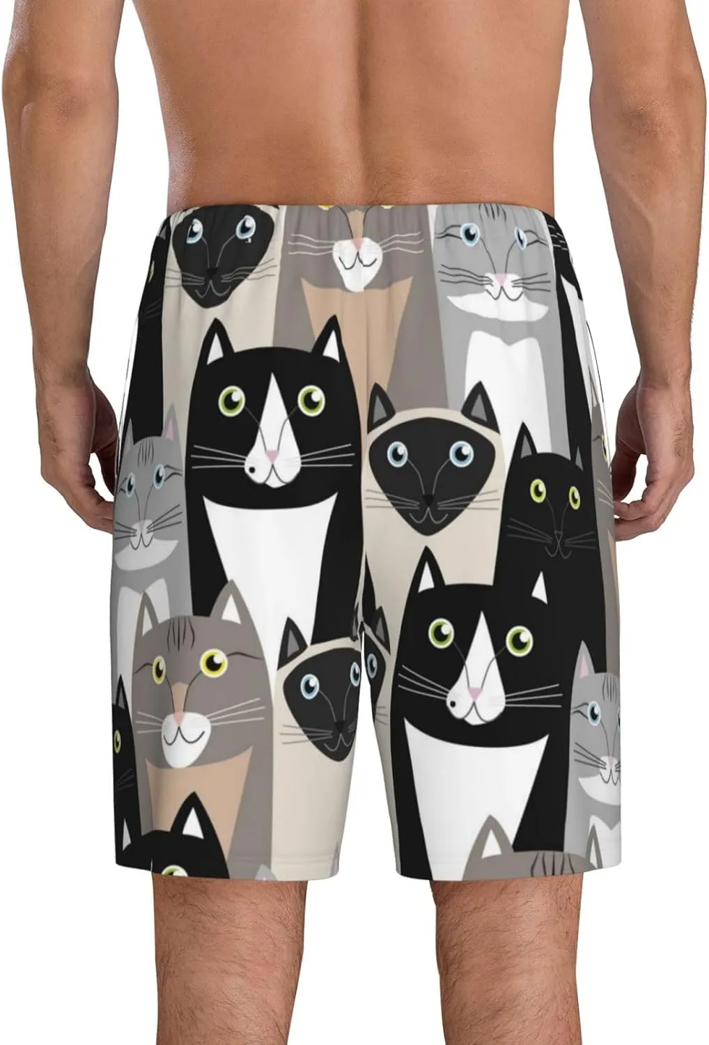 mens pajama pants - Colors Cats Comfy Sleep Shorts Mens Pajama shorts, mens lounge shorts pj pants