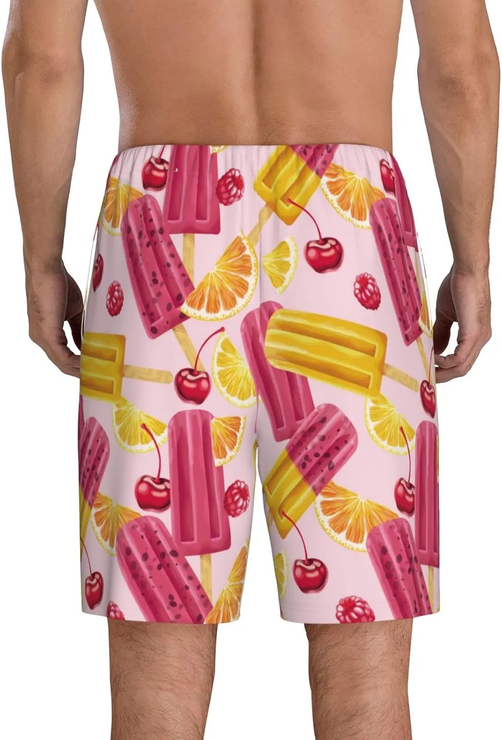 Mens Pajama Pants - cute Popsicle Sleep Shorts Mens Pajama Shorts, Comfy Pj Pants for Mens Lounge Shorts