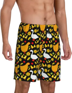 Mens Pajama Pants - Farm Goose Comfy Sleep Shorts Mens Pajama Shorts, Mens Lounge Shorts Pj Pants