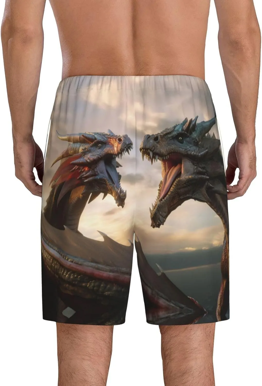 mens pajama pants - Friendship Dragon Comfy Sleep Shorts Mens Pajama shorts, mens lounge shorts pj pants