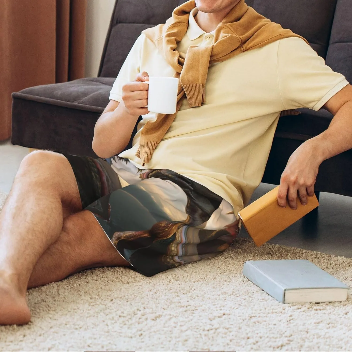 mens pajama pants - Friendship Dragon Comfy Sleep Shorts Mens Pajama shorts, mens lounge shorts pj pants