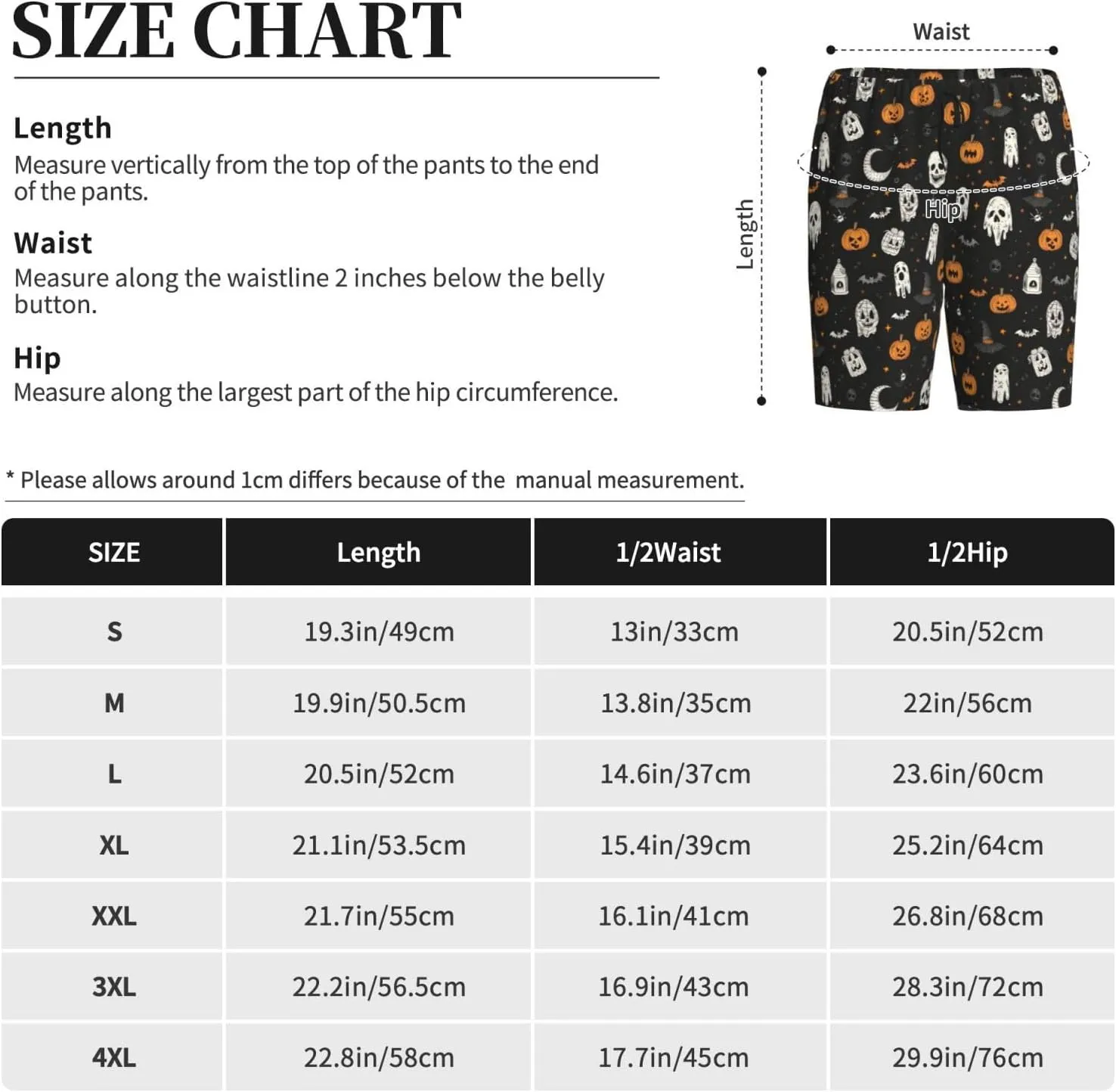 Mens Pajama Pants - halloween elements Sleep Shorts Mens Pajama Shorts, Comfy Pj Pants for Mens Lounge Shorts