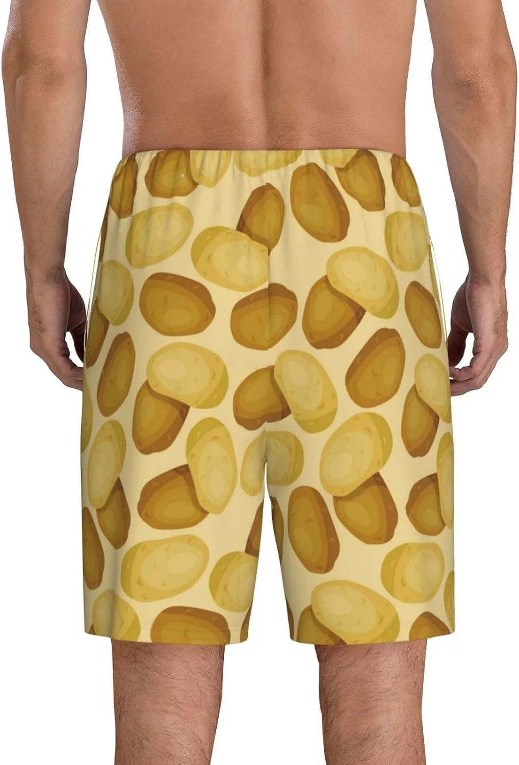 Mens Pajama Pants - Potato print Sleep Shorts Mens Pajama Shorts, Comfy Pj Pants for Mens Lounge Shorts
