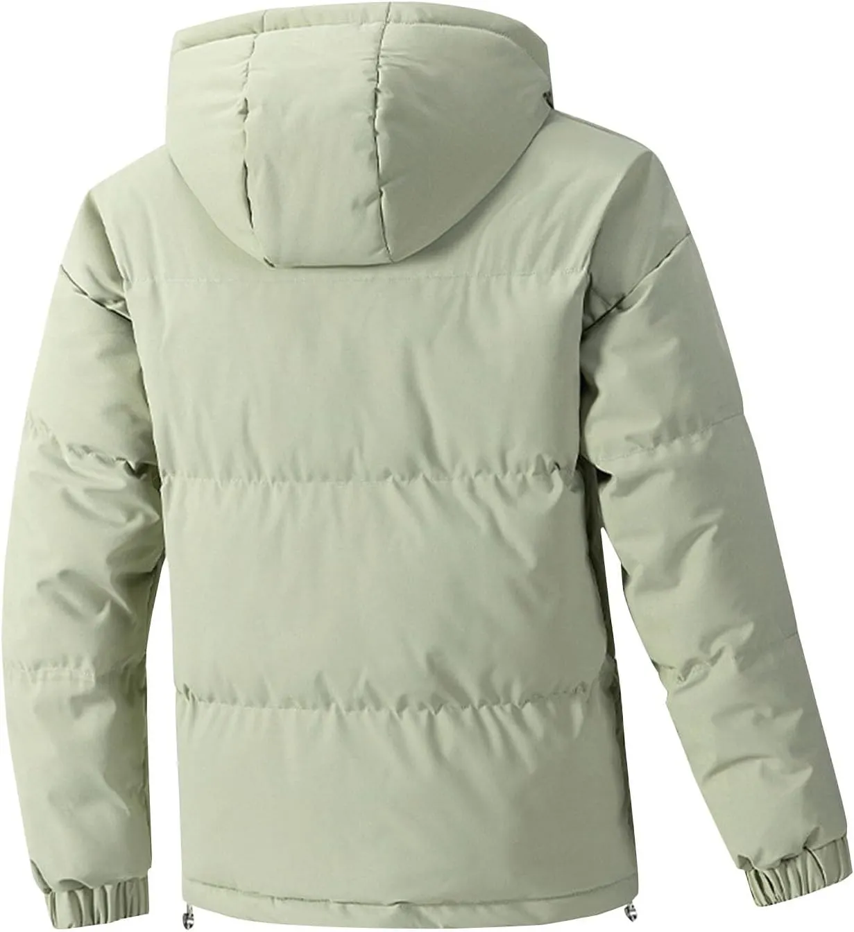 Men's Puffer Jacket Fleece Lined down Coat Fur Hood Winter Coat Water Resistant Parka Windbreaker Ski Jacket