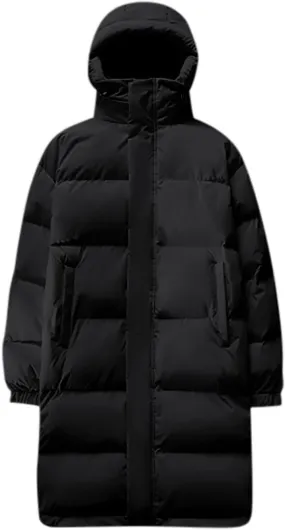 Mens Puffer Jacket Long Winter Coat Hooded Down Jacket Warm Parka Jacket Quilted Insulated Jacket Windproof Coat