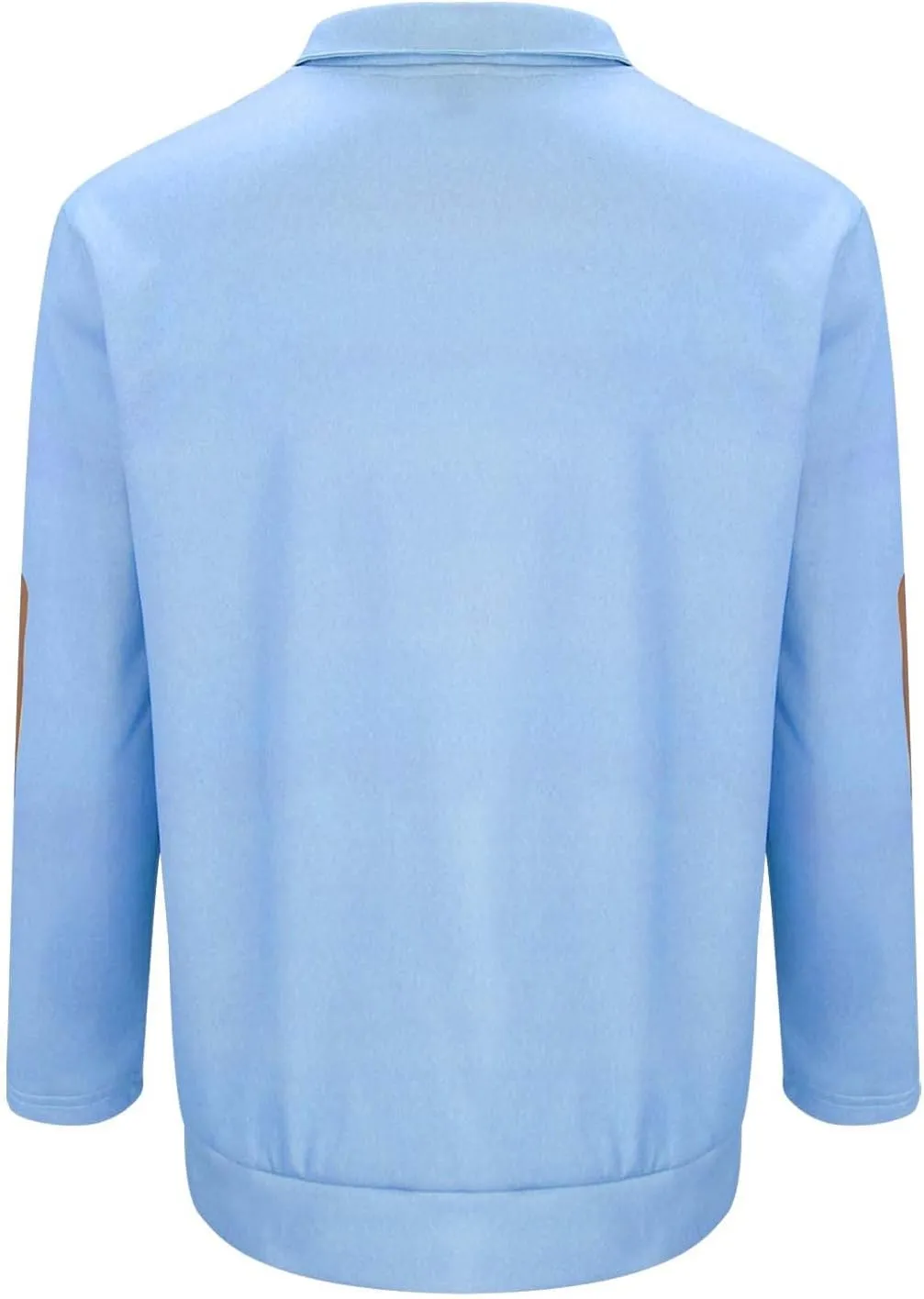 Mens Quarter Zip Polo Shirts Relaxed Fit Cotton Golf Hiking T-Shirts Long Sleeve Business Work Golf Tennis Collared Shirts