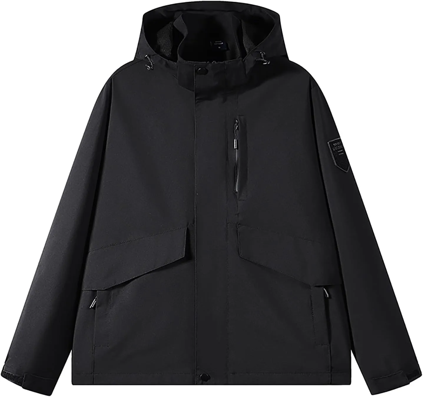 Mens Rain Jackets Waterproof with Hood Lightweight Mens Windbreaker Jackets for Hiking Fishing Winter Coats Outdoor Jacket