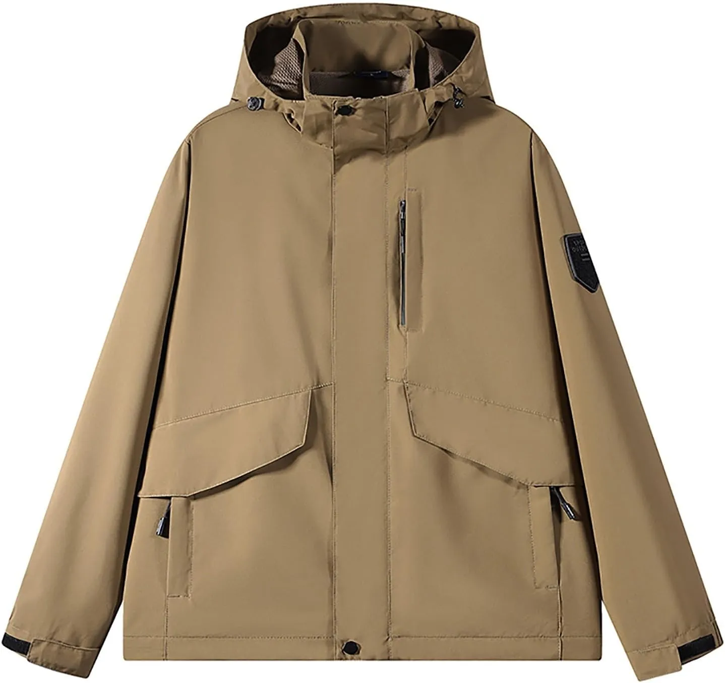 Mens Rain Jackets Waterproof with Hood Lightweight Mens Windbreaker Jackets for Hiking Fishing Winter Coats Outdoor Jacket