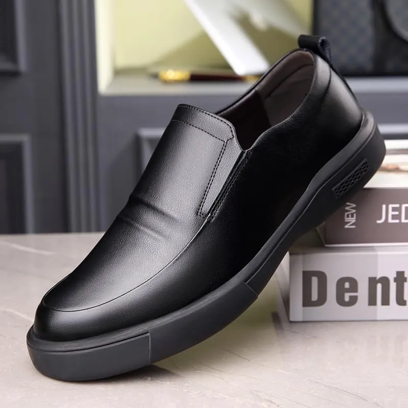 Mens Retro Comfortable Business Height Increasing Non-Slip Softsole Walking Oxford Shoes Men's Casual Walking Shoes Office Flats