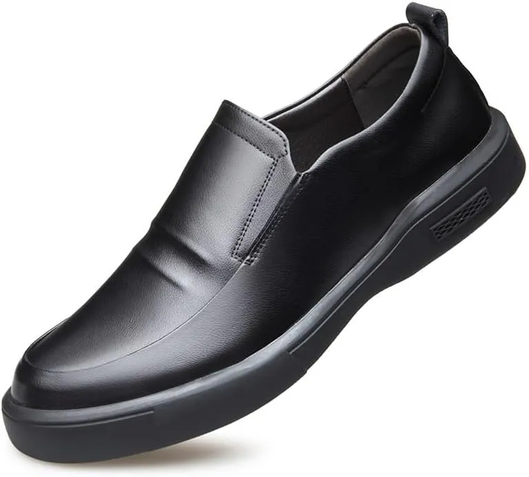 Mens Retro Comfortable Business Height Increasing Non-Slip Softsole Walking Oxford Shoes Men's Casual Walking Shoes Office Flats