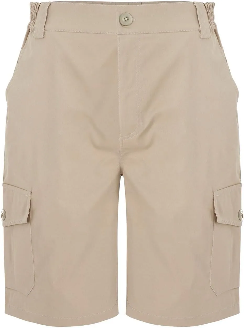 Mens Shorts Cargo Cotton Shorts Relaxed Fit Men Running Hiking Shorts Casual Shorts Elastic Waist Multic-Pocket