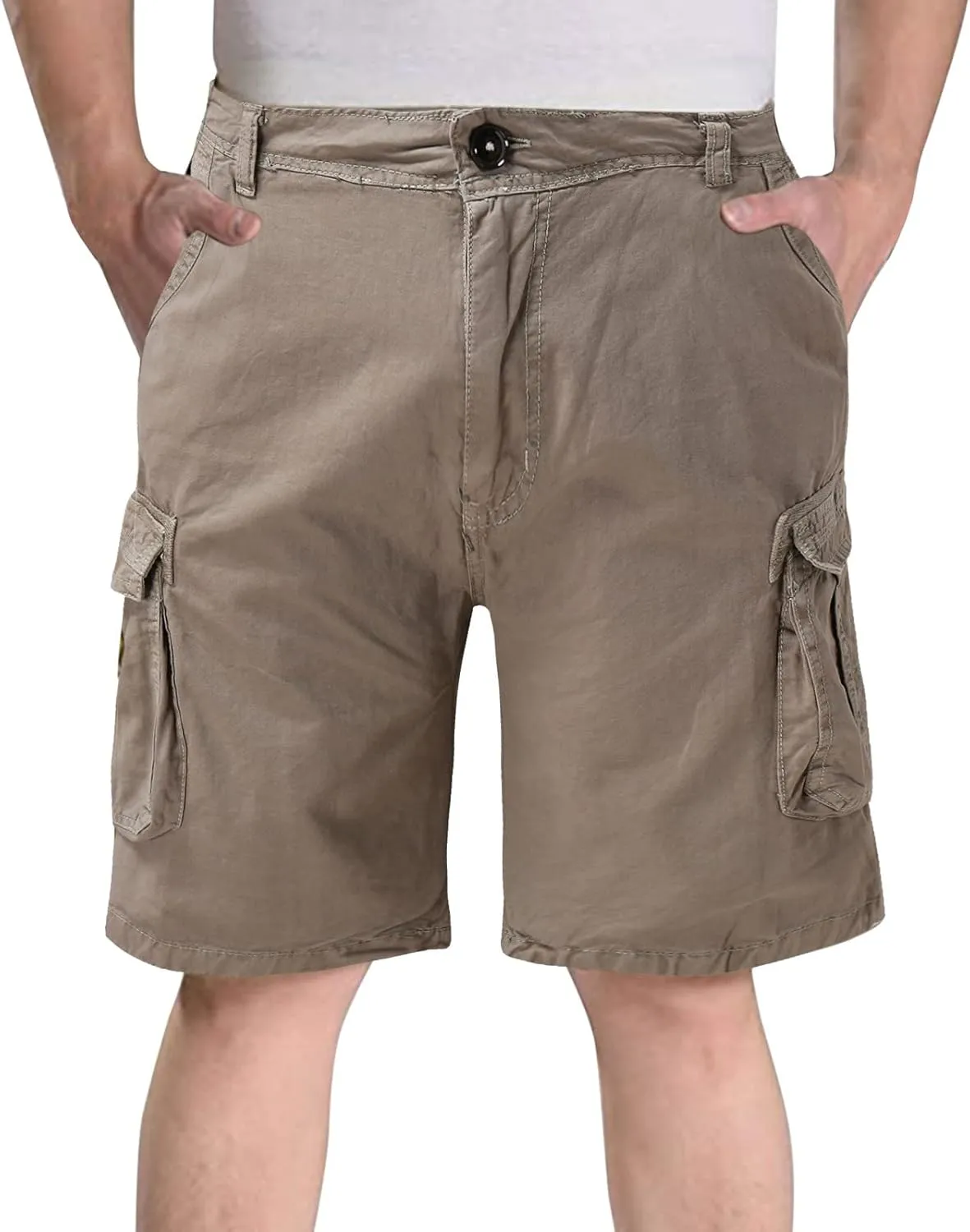 Mens Shorts Cargo Men's Hiking Cargo Shorts with 6 Pockets Lightweight Stretch Shorts Outdoor Fishing Golf Shorts