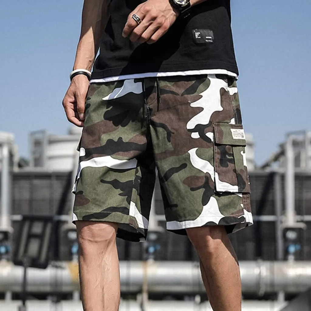 Mens Shorts CasualMen's Hiking Cargo Shorts Casual Camouflage with Zipper Multi-Pockets Lightweight Golf Shorts