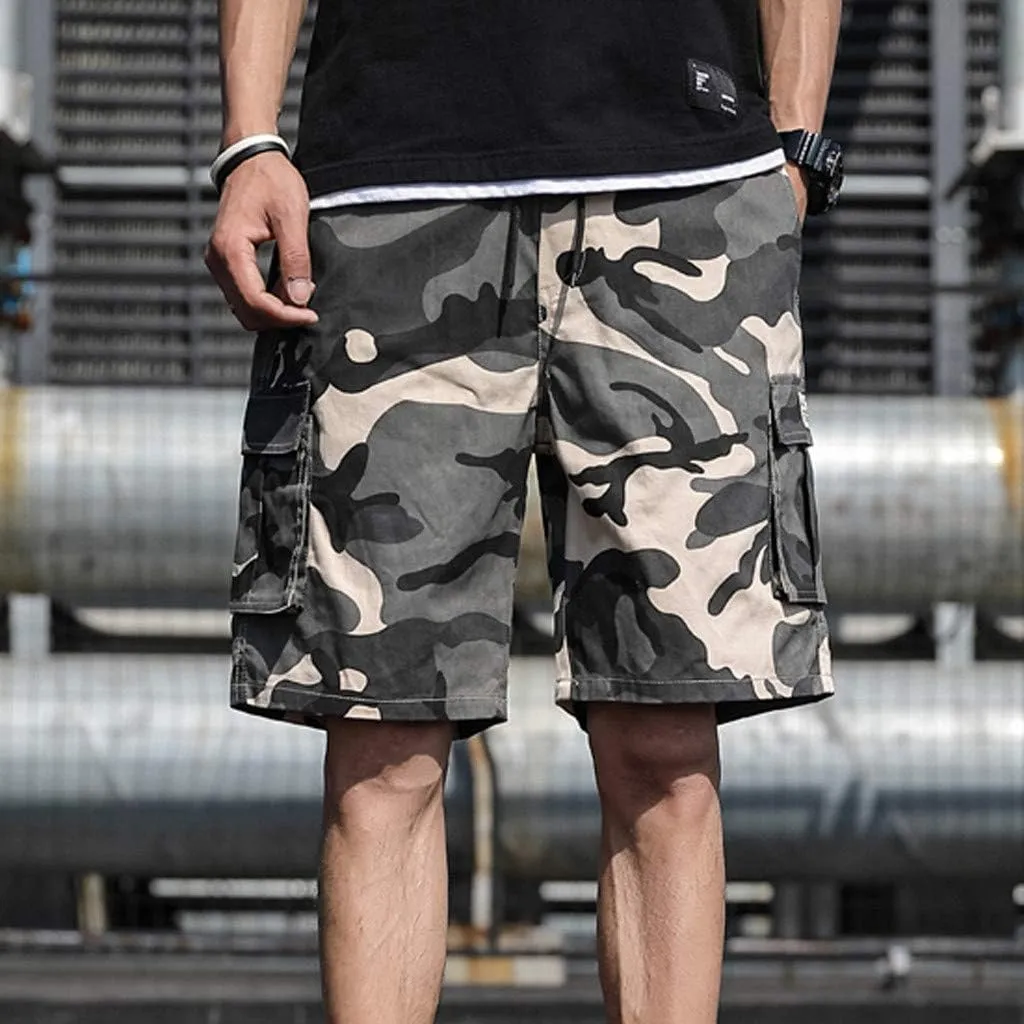 Mens Shorts CasualMen's Hiking Cargo Shorts Casual Camouflage with Zipper Multi-Pockets Lightweight Golf Shorts