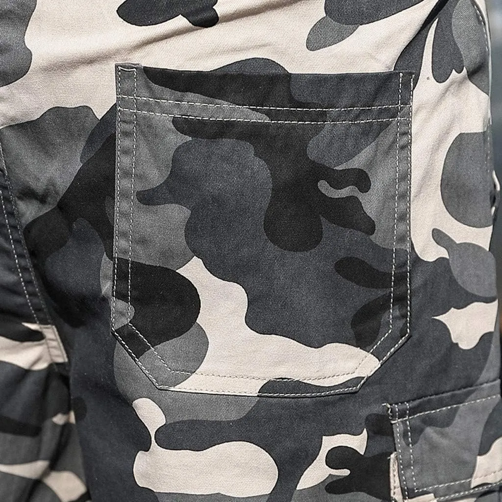 Mens Shorts CasualMen's Hiking Cargo Shorts Casual Camouflage with Zipper Multi-Pockets Lightweight Golf Shorts