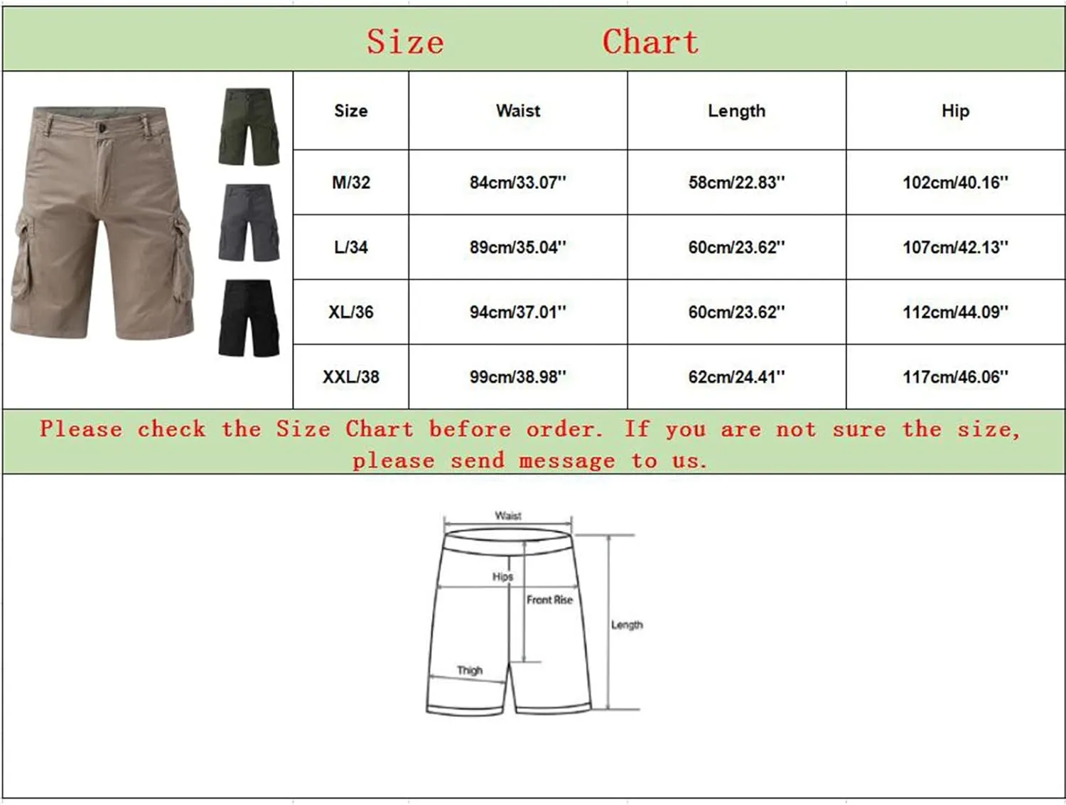 Mens Shorts CasualMen's Hiking Cargo Shorts with Multi-Pockets Tactical Stretch Shorts Outdoor Fishing Golf Shorts