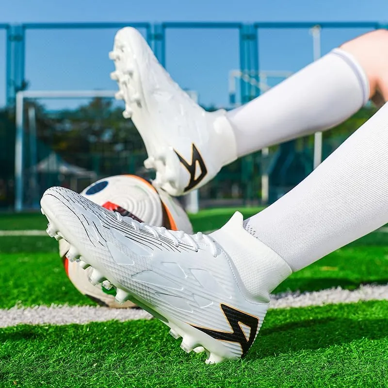 Men's Soccer Cleats Football Cleats for Mens Big Boys High-Top Non-Slip Spikes Shoes for Youth Professional Training Turf Indoor Outdoor Sneaker