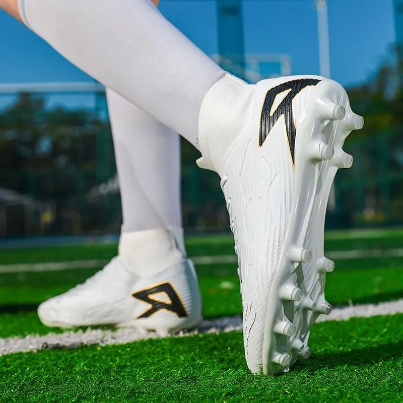 Men's Soccer Cleats Football Cleats for Mens Big Boys High-Top Non-Slip Spikes Shoes for Youth Professional Training Turf Indoor Outdoor Sneaker