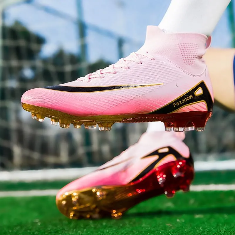 Men's Soccer Cleats Football Cleats for Mens Big Boys High-Top Non-Slip Spikes Shoes for Youth Professional Training Turf Indoor Outdoor Sneaker