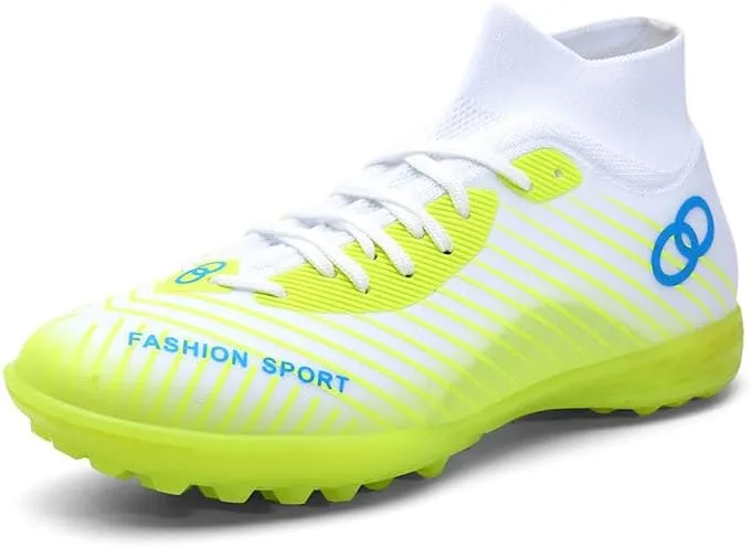 Men's Soccer Shoes Cleats Professional High-Top Athletic Turf Football Shoes Outdoor Indoor Professional Futsal Football Training Sneakers