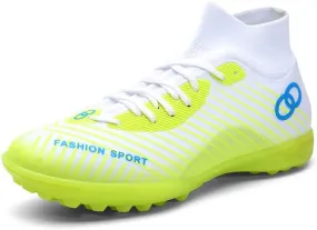 Men's Soccer Shoes Cleats Professional High-Top Athletic Turf Football Shoes Outdoor Indoor Professional Futsal Football Training Sneakers