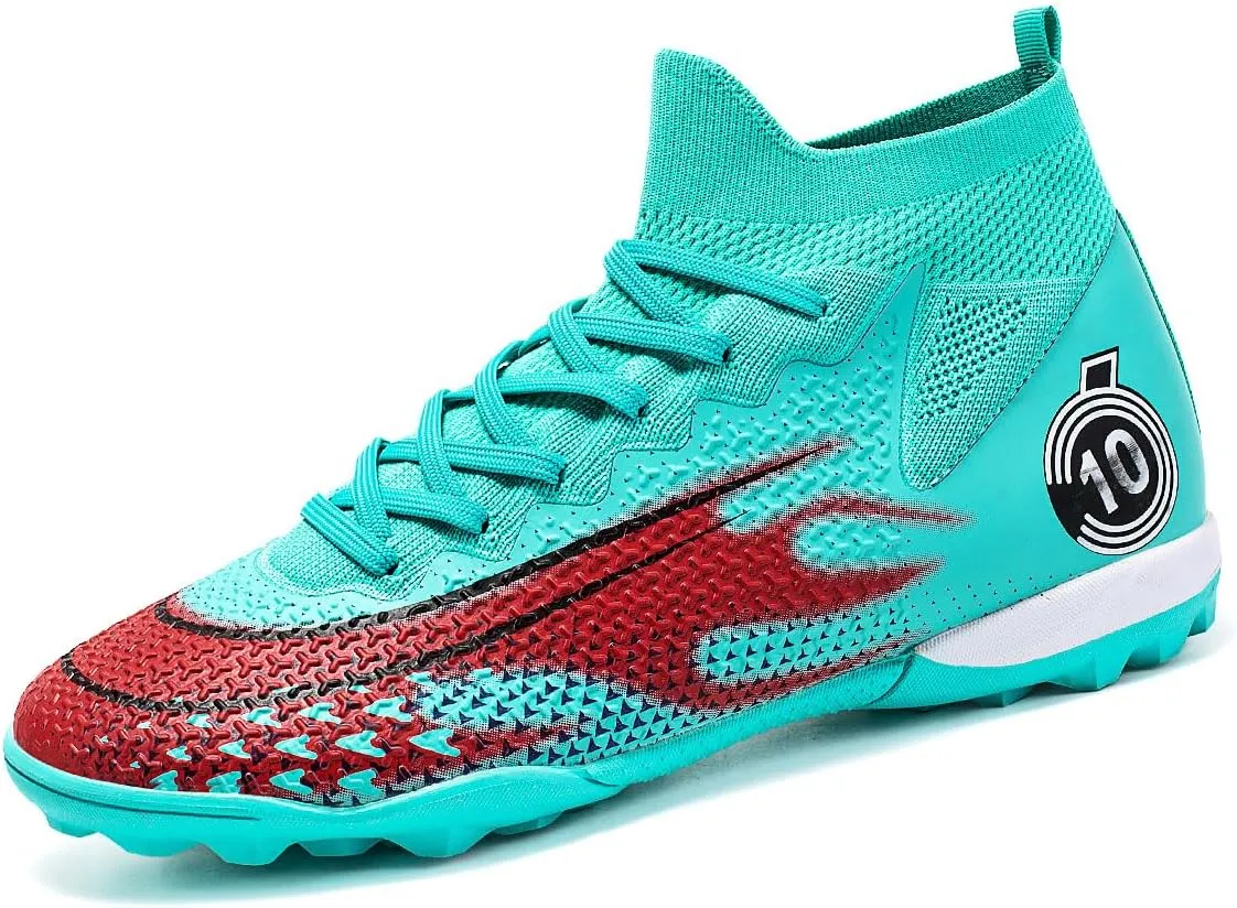 Men's Soccer Shoes High-Top Soccer Cleats Outdoor Breathable Athletic Professional Spikes Youth Boys Football Shoes