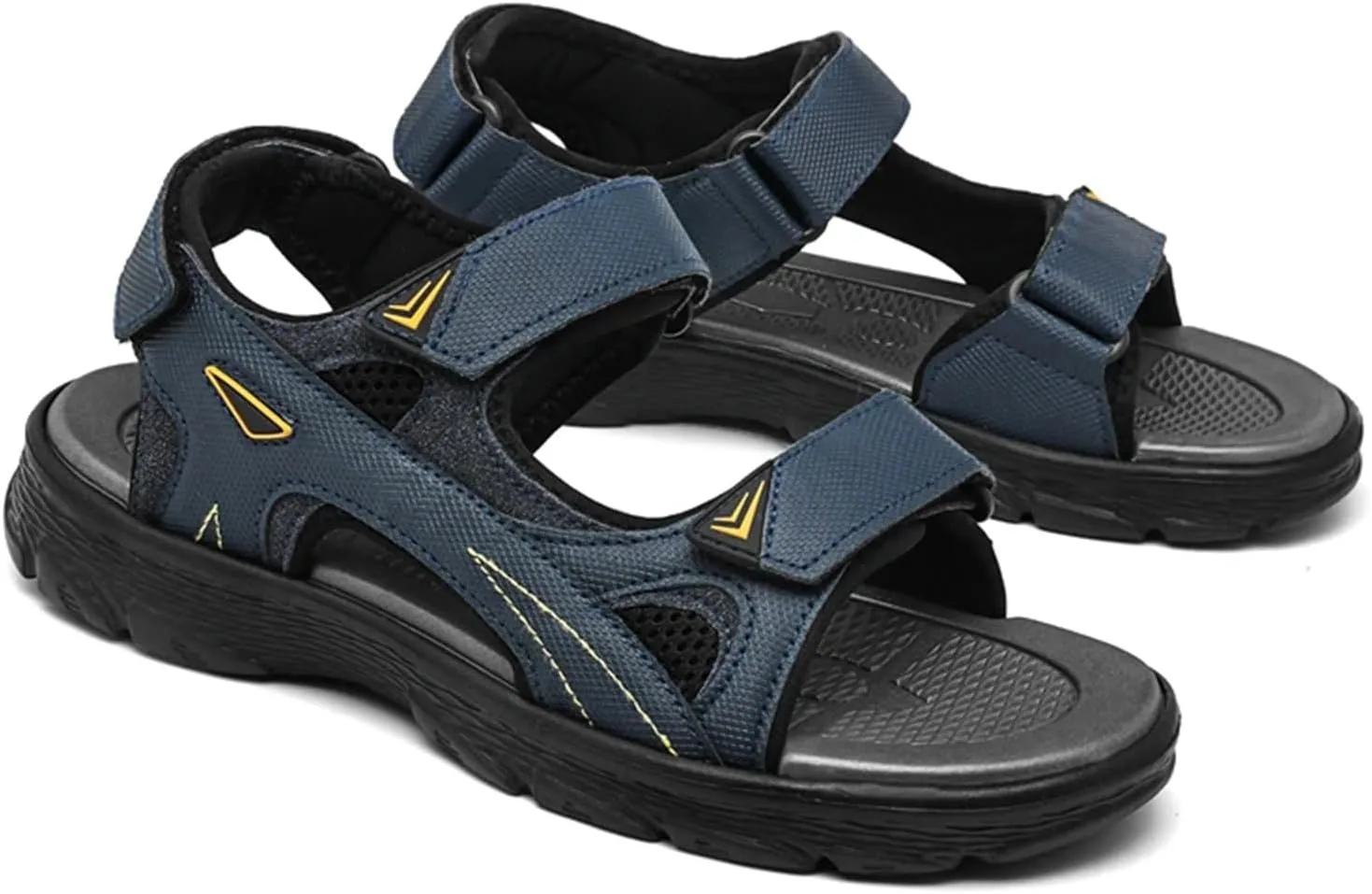 Mens Sports Sandals Outdoor Hiking Waterproof Beach Sports Mens Sandals Summer Open Toe Adjustable Laces
