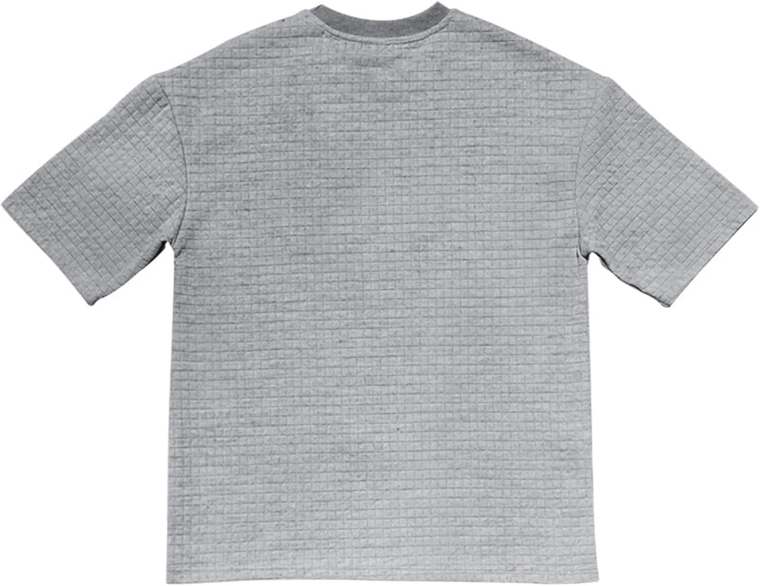 Mens Summer Casual Shirts Short Sleeve Waffle T-shirts Solid Color Crewneck Loose Tees Beach Tops