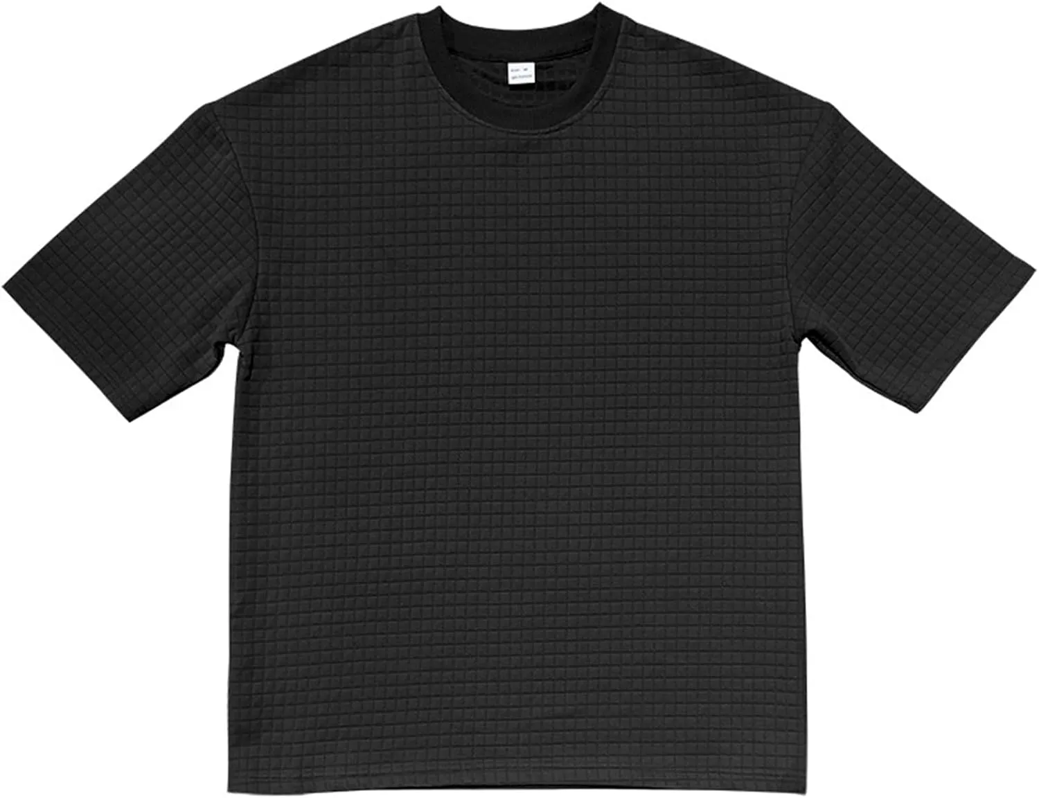 Mens Summer Casual Shirts Short Sleeve Waffle T-shirts Solid Color Crewneck Loose Tees Beach Tops