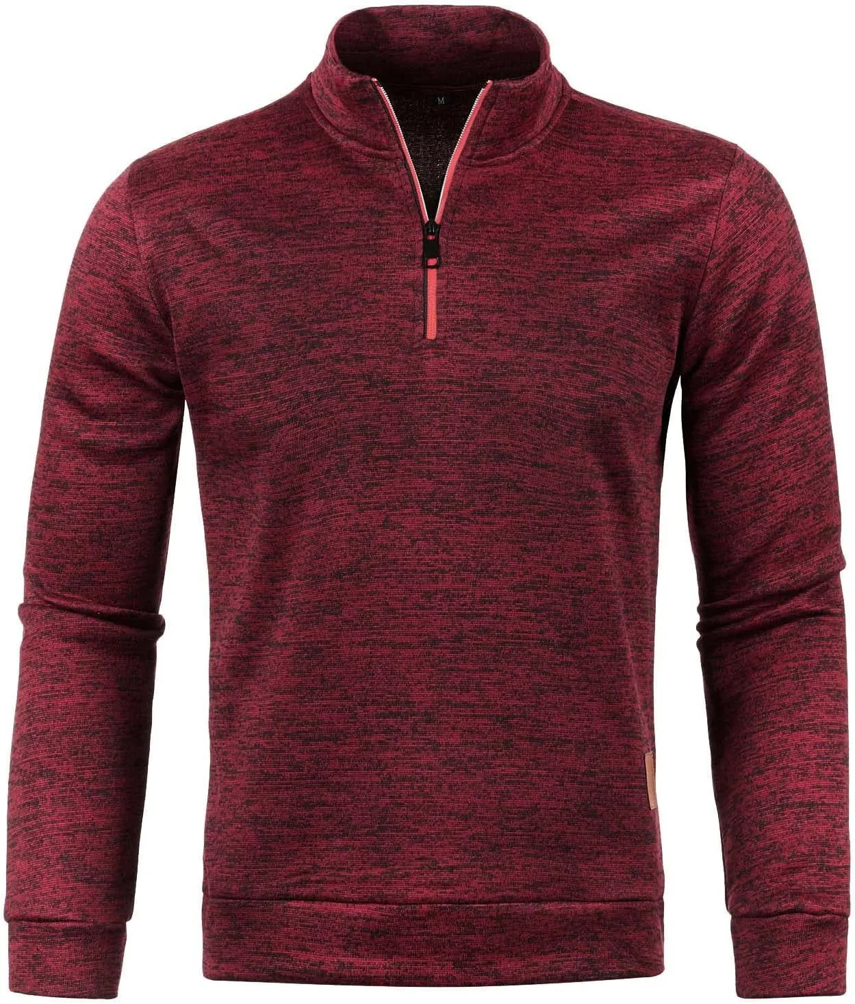 Mens SweatersMen's Quarter Zip Henley Shirts Knit Sweater Dress Long Sleeve Pullover Sweaters Turtleneck T-Shirts