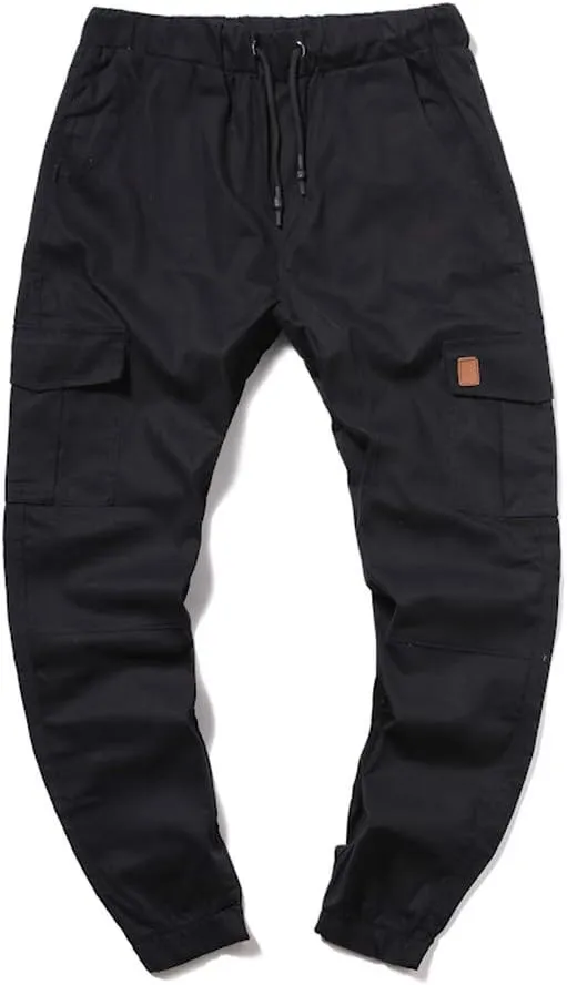 Mens Sweatpants Cargo Open Bottom Straight Leg Casual Loose Fit Baggy Athletic Jogger Pants with Pockets Men's Joggers
