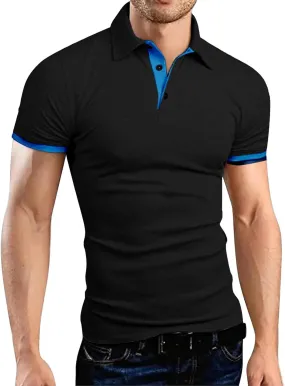 Mens T-Shirts Day Digital Printing Casual Basic Tee Tops Daily Casual Stylish Collared Shirts for Men Polo Shirts