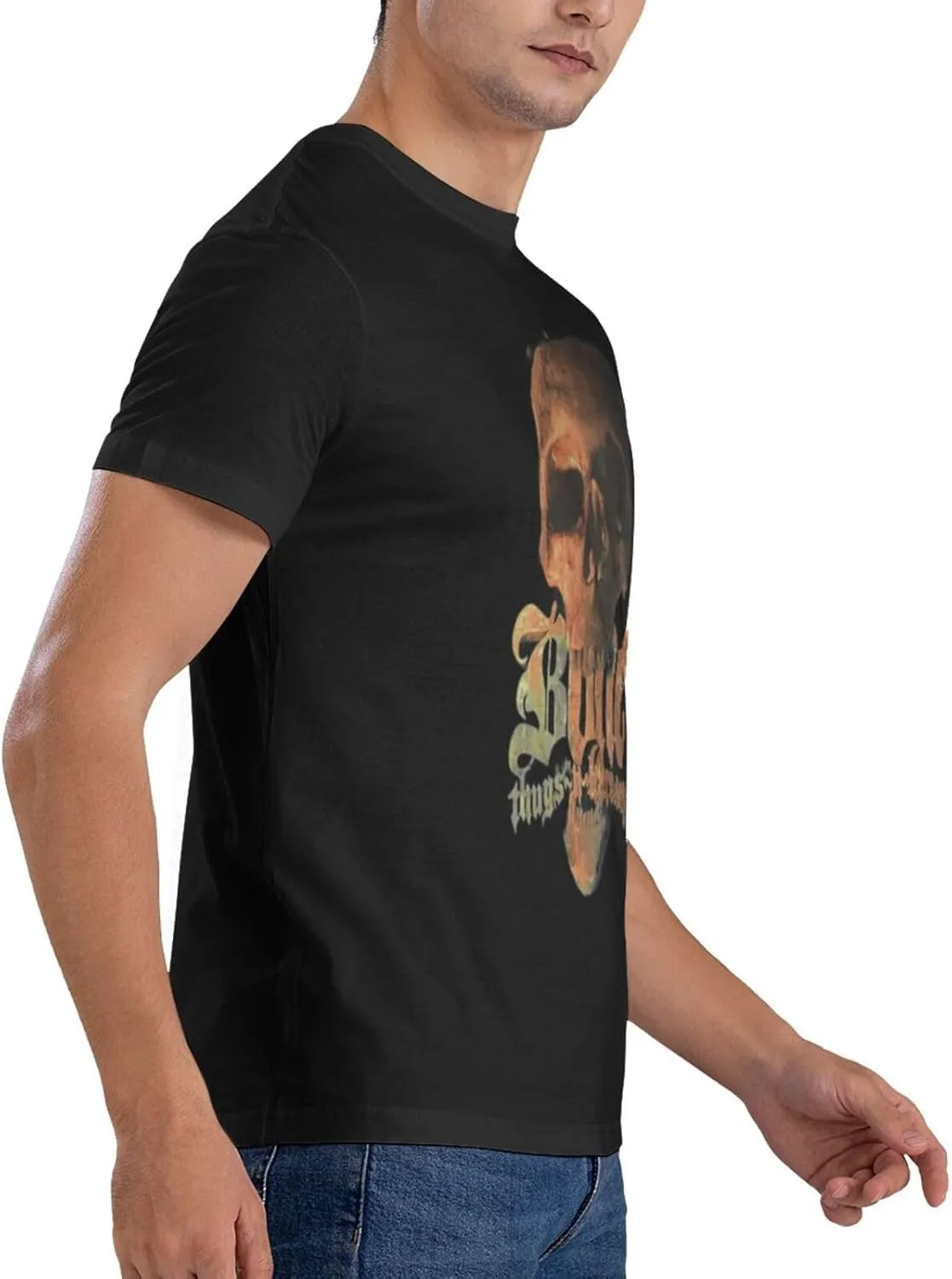 Mens T-Shirts Short Sleeve Crew Tee Teenager Funny Summer Cotton Shirts