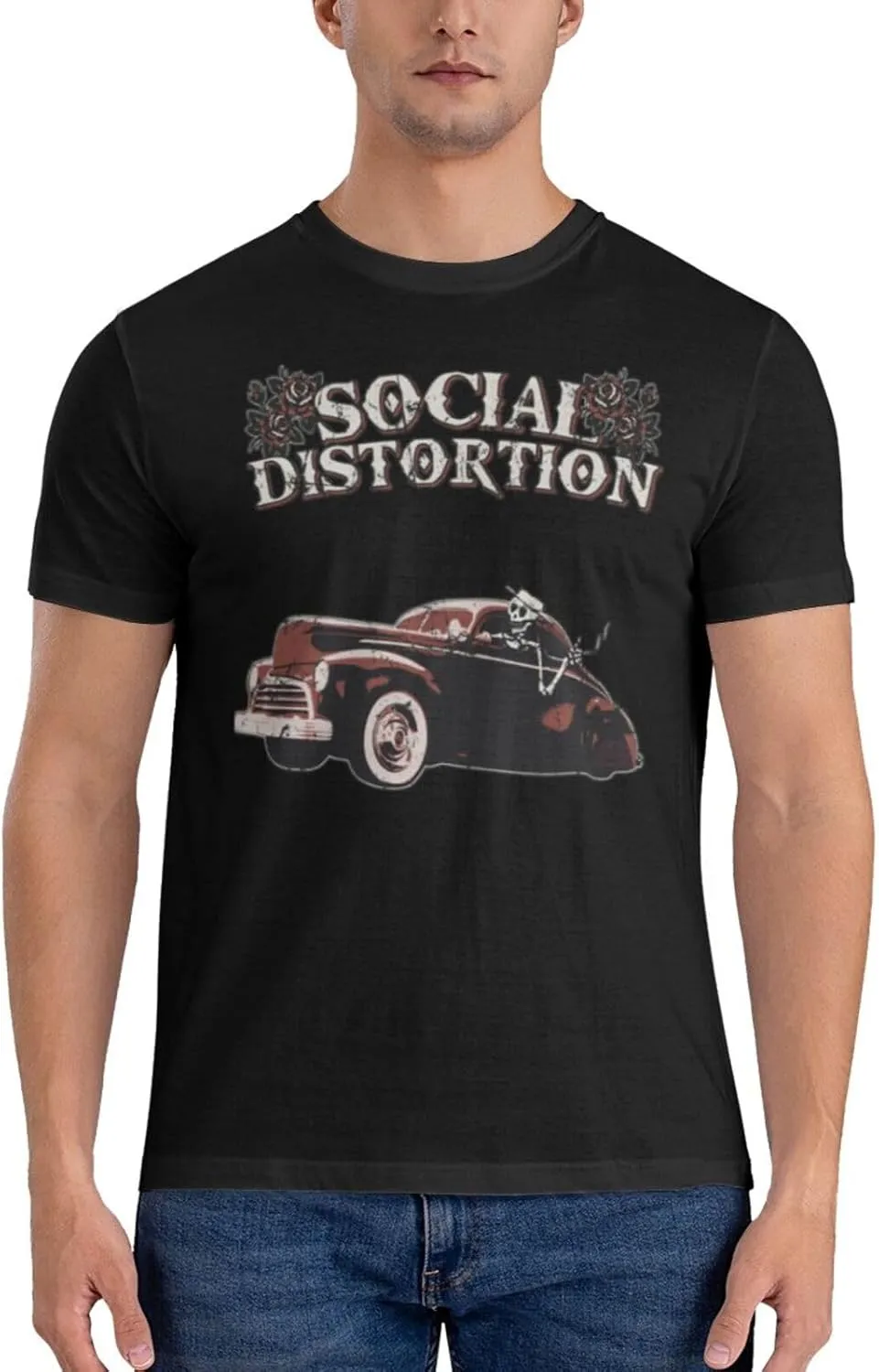 Mens T-Shirts Short Sleeve Crew Tee Teenager Funny Summer Cotton Shirts