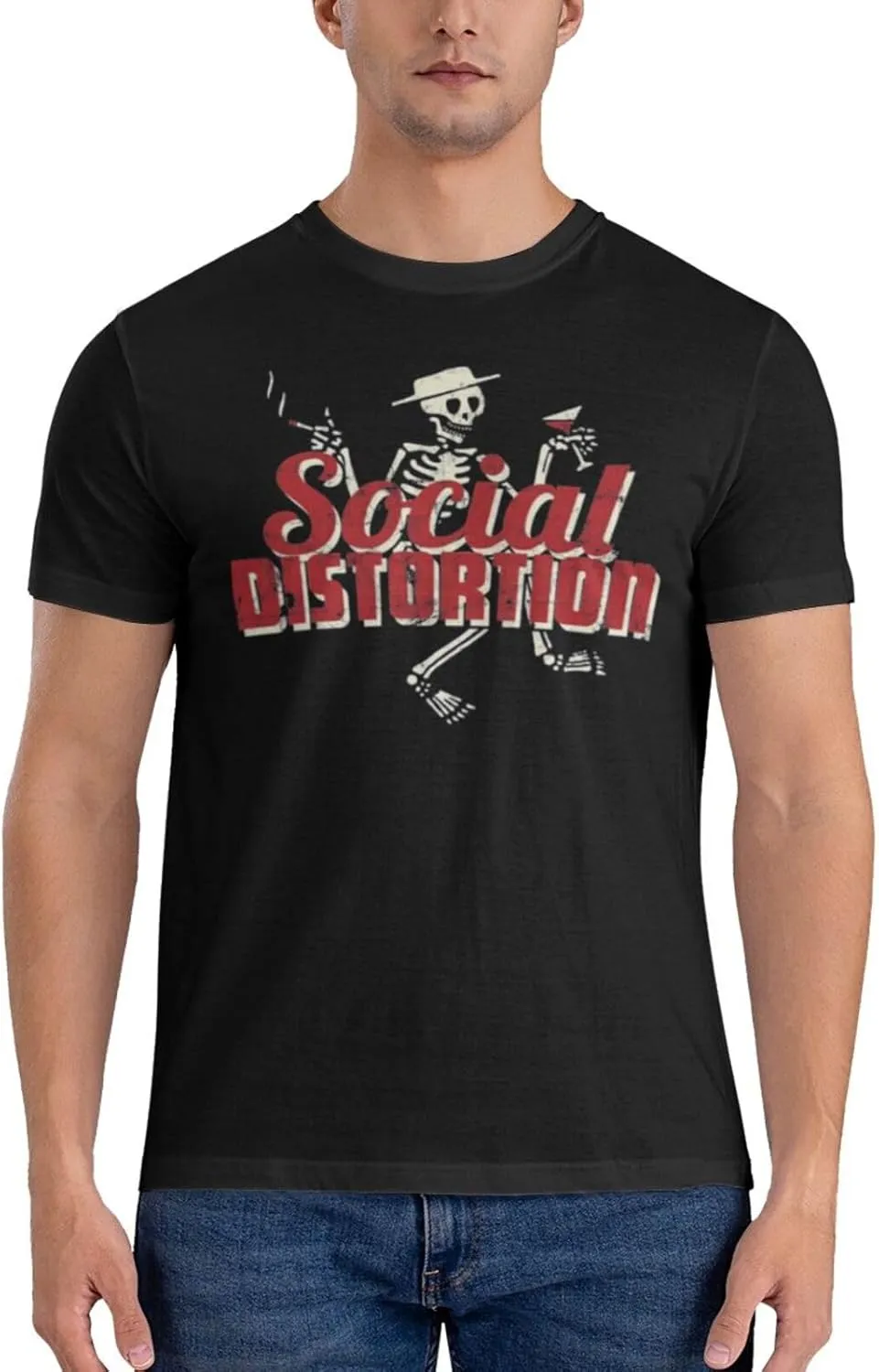 Mens T-Shirts Short Sleeve Crew Tee Teenager Funny Summer Cotton Shirts