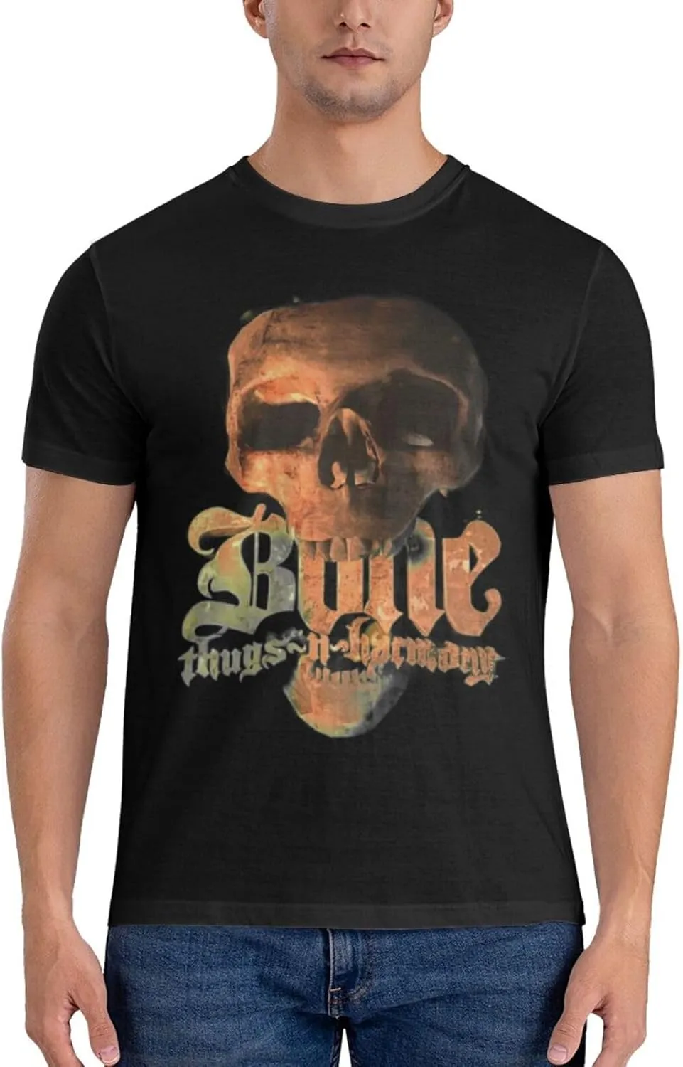 Mens T-Shirts Short Sleeve Crew Tee Teenager Funny Summer Cotton Shirts