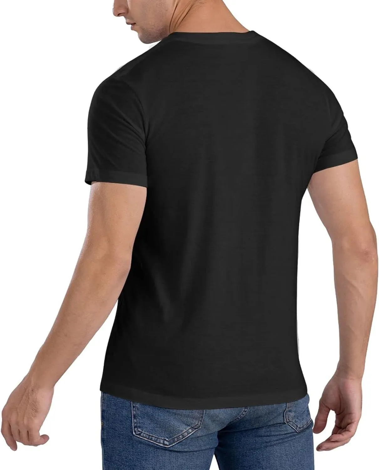 Mens T-Shirts Short Sleeve Crew Tee Teenager Funny Summer Cotton Shirts