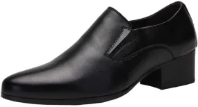 Men's Trendy Solid Slip On Loafer Shoes Comfortable Cowhide Soles Non-Slip Vintage Spike Walking Shoes for Driving Walking Wedding Outdoor Indoor Size